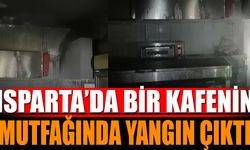 Isparta’da Kafe Mutfakta Yangın Çıktı