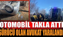 Otomobil Takla Attı: Avukat Yaralandı