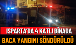 Isparta’da 4 Katlı Binada Baca Yangını Söndürüldü