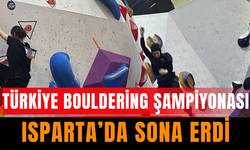 Türkiye Bouldering Şampiyonası  Isparta’da sona erdi