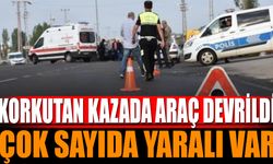 Korkutan Kaza! Araç Devrildi, 3 Kişi Yaralandı