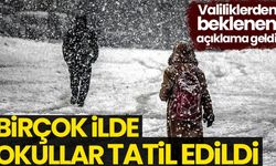 Yoğun kar yağışı ve soğuk hava nedeni ile 8 ilde yarın okullar tatil edildi!