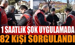 Isparta'da 1 saatlik şok uygulamada 82 şahıs kontrol edildi