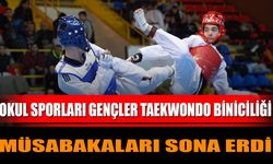 Okul Sporları Gençler Taekwondo İl Birinciliği Müsabakaları Sona Erdi