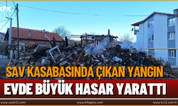 Sav Kasabasında Çıkan Yangın Evde Büyük Hasar Yarattı