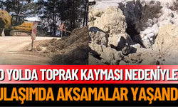 Toprak Kayması Nedeniyle Ulaşımda Aksamalar Yaşandı