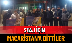 Staj için Macaristan’a Gittiler