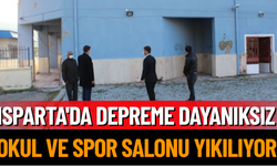 Isparta'da Depreme Dayanıksız Okul ve Spor Salonu Yıkılıyor