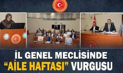 İl Genel Meclis Toplantısında “Aile Haftası Vurgusu “