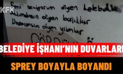 Belediye İşhanı’nın Duvarları Sprey Boyayla Boyandı