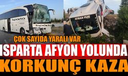 Isparta Afyonkarahisar Yolunda Kaza Çok sayıda yaralı var