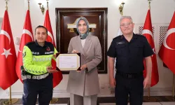 Vali Yiğitbaşı’ndan Trafik Güvenliğine Katkı Sunan Personellere Başarı Belgesi