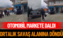 Otomobil Markete Daldı: Ortalık Savaş Alanına Döndü