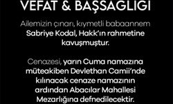 Yalvaç Belediye Başkanı Mustafa Kodal’ın Babaannesi Vefat Etti