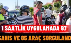 1 Saatlik Uygulamada 97 Şahıs Ve 85 Araç Sorgulandı
