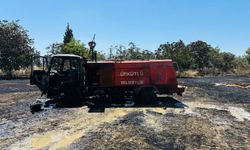 Burdur’da Karganın Başlattığı Yangın, İtfaiye Aracını Kül Etti!