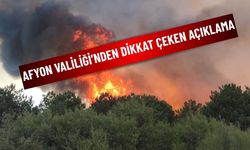 Afyon Valiliği'nden Orman Yangınıyla İlgili Açıklama