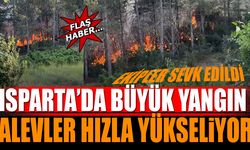 Son Dakika..! Isparta'da Yangın! Alevler Hızla Büyüyor