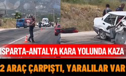 Isparta-Antalya Kara Yolunda Kaza: 2 Araç Çarpıştı, Yaralılar Var