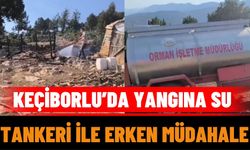 Keçiborlu’da Yangına Su Tankeri ile Erken Müdahale