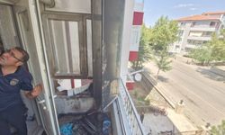 Isparta’da Apartman Balkonunda Yangın Paniği