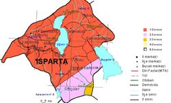 İşte Isparta’nın Deprem Haritası, Birinci Derece Deprem Bölgesinde Yer Alıyor