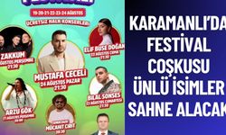 Karamanlı Festivali Başlıyor: Zakkum, Mustafa Ceceli ve Daha Fazlası Sahne Alacak