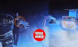 Otoparka Giren Şahıs Araçlara Zarar Verdi, Olay Anı Kameralara Yansıdı