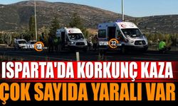 Isparta'da Korkunç Kaza Çok Sayıda Yaralı Var