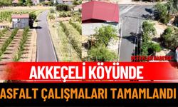 Akkeçeli Köyünde asfalt çalışmaları tamamlandı