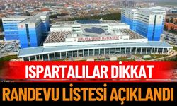 Isparta Şehir Hastanesi 5 Eylül 2025 Nöbet Listesi