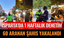 Isparta’da 1 Haftalık Denetim: 60 Aranan Şahıs Yakalandı
