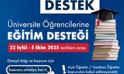 Antalya'da  Eğitim Desteği Başvuruları Başladı