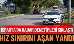 Isparta’da hız sınırını aşan yandı!