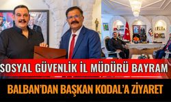 Sosyal Güvenlik İl Müdürü Bayram Balban’dan Başkan Kodal’a Ziyaret