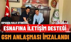 Isparta halk otobüsü esnafına iletişim desteği