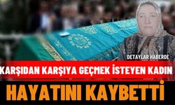 Karşıdan karşıya geçmek isteyen kadın hayatını kaybetti