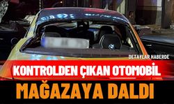 Kontrolden Çıkan Otomobil Mağazaya Daldı