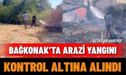 Bağkonak’ta Arazi Yangını Kontrol Altına Alındı