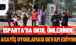 Isparta’da okul önlerinde asayiş uygulaması devam ediyor