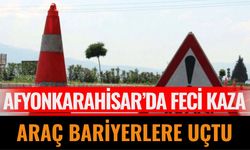Afyonkarahisar’da Otomobil Refüje Girdi 2 Yaralı