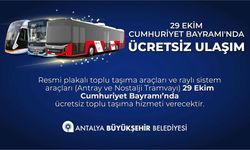 Antalya’da Cumhuriyet Bayramı’nda Ulaşım Ücretsiz Olacak