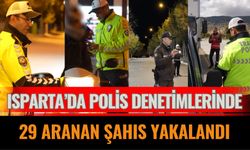 Isparta’da Polis Denetimlerinde 29 Aranan Şahıs Yakalandı