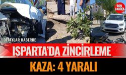 Isparta’da zincirleme kaza: 4 yaralı