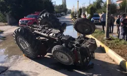 Kontrolden Çıkan Traktör Devrildi: 1 Yaralı
