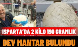 Isparta’da 2 Kilo 190 Gramlık Dev Mantar Bulundu