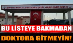 Bu listeye bakmadan doktora gitmeyin!