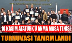 10 Kasım Atatürk’ü Anma Masa Tenisi Turnuvası Tamamlandı