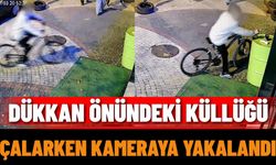 Isparta’da çocuk dükkan önündeki küllüğü çalarken kameraya yakalandı