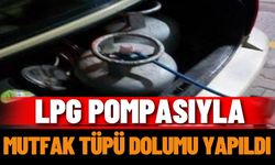 LPG Pompasıyla Mutfak Tüpü Dolumu Yapıldı
